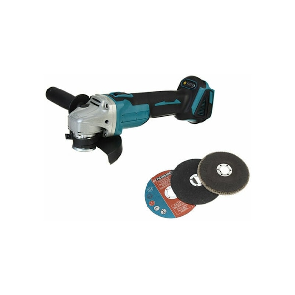 Akkukulmahiomakone 125 mm 18 V 4 nopeutta Makita-akulle + tarvikkeet (vain kone)