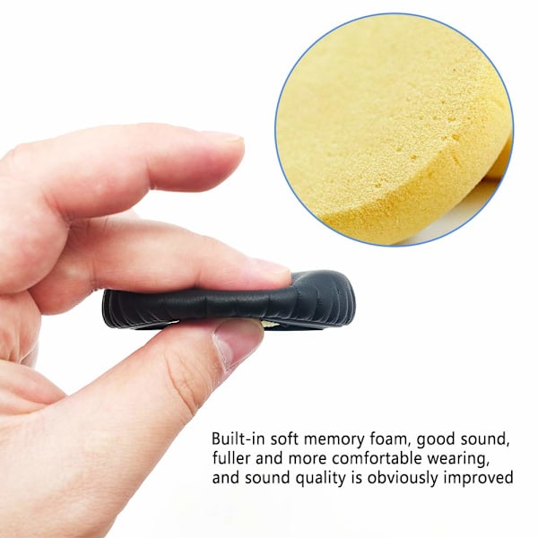 Udskiftnings ørepuder i skum til Bose SoundLink On-Ear (OE), On-Ear 2 (OE2), OE2i og SoundTrue On-Ear (OE) hovedtelefoner (Sort)