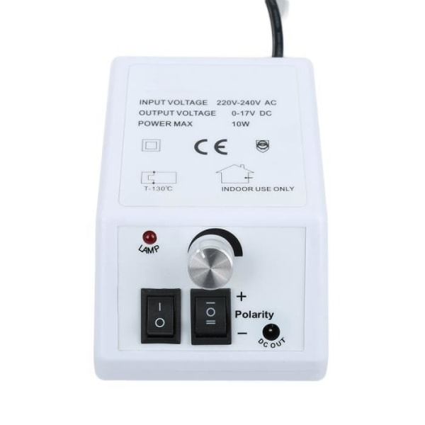 Professionell elektrisk nagelfil manikyrset med 6 sliphuvuden - 20000 varv/min - vit