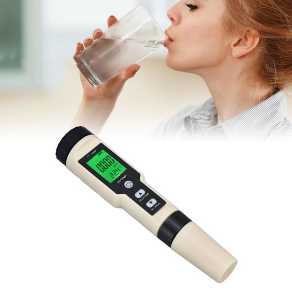 Digitalt hydrogenmeter, højpræcisions pen-type H2-meter vandkvalitetstester med ATC, temperaturtestermeter til drikkevand