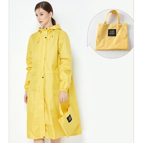 Trendy vindjakke regnjakke, let og åndbar, ensfarvet gul yellow L