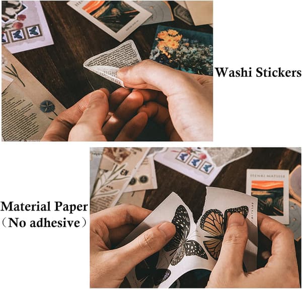 800 Ark Scrapbooking Stickers, Washi Papper Planner Sticker