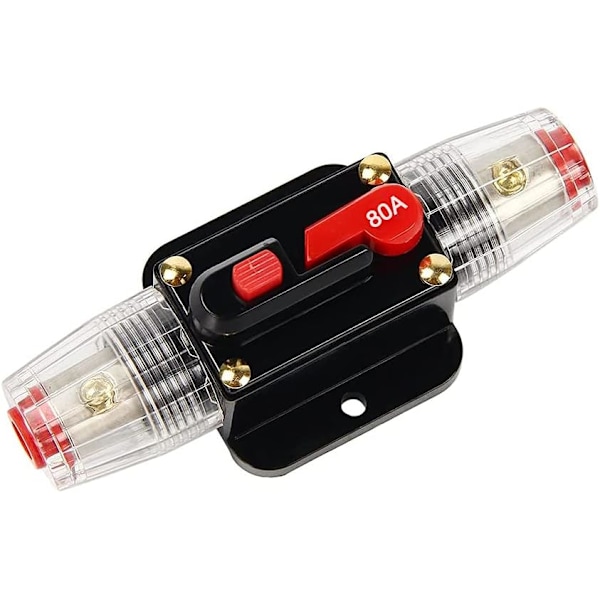 80A Automatisk Vattentät Säkring, 12V-24 Inline Säkringshållare