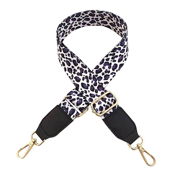 Skulderrem med leopardprint, 5 cm bred