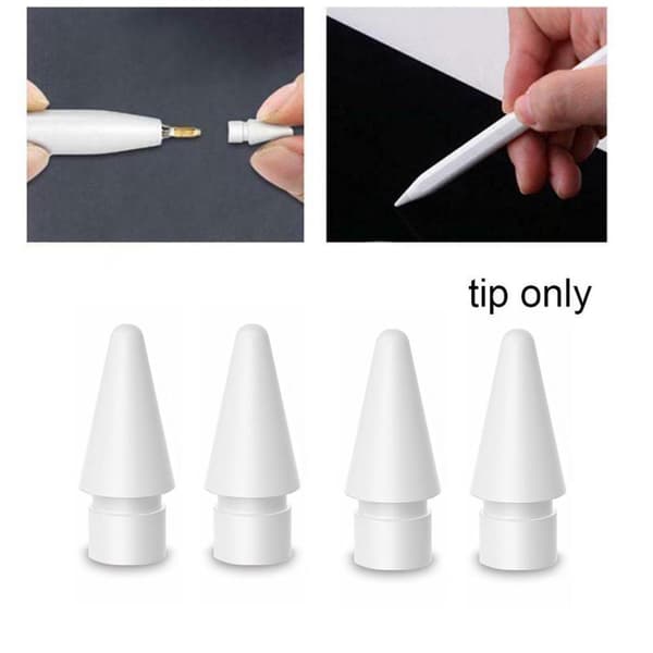 4-pak Erstatningstips til Apple Pencil 1. Gen 2. Gen Pennespids