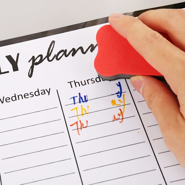 Veckoplanerare Mjuk Magnetisk Whiteboard Kylskåpsmagneter Ritning Anslagstavla Påminnelse Memoblock Kalender