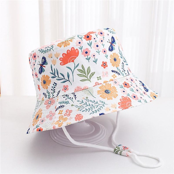 Forårs-sommer Herre Bucket Hat Tegneserie Herre Herre Hat Strand Solhat Toddler Herre Fiskerhat Udendørs Herre Panamahat 06 gravemaskine sk 06 excavator sky 52cm(2-4 years old)