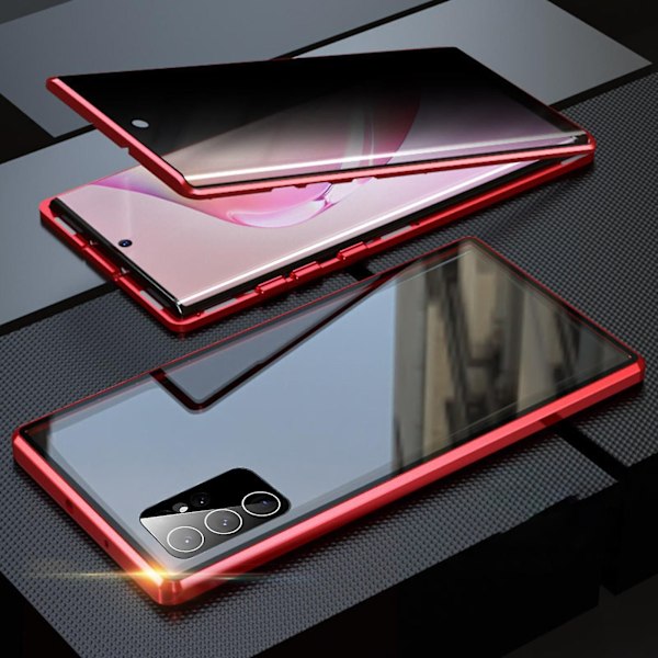 Anti-peep Magnetiskt Skal kompatibelt, dubbelsidigt skydd härdat glas S22 Ultra S22 Ultra Red