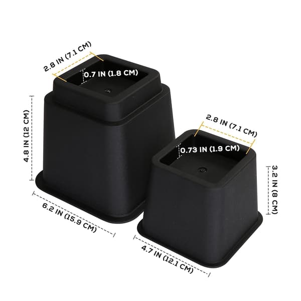 Justerbare møbelbein for seng (sett med 8)