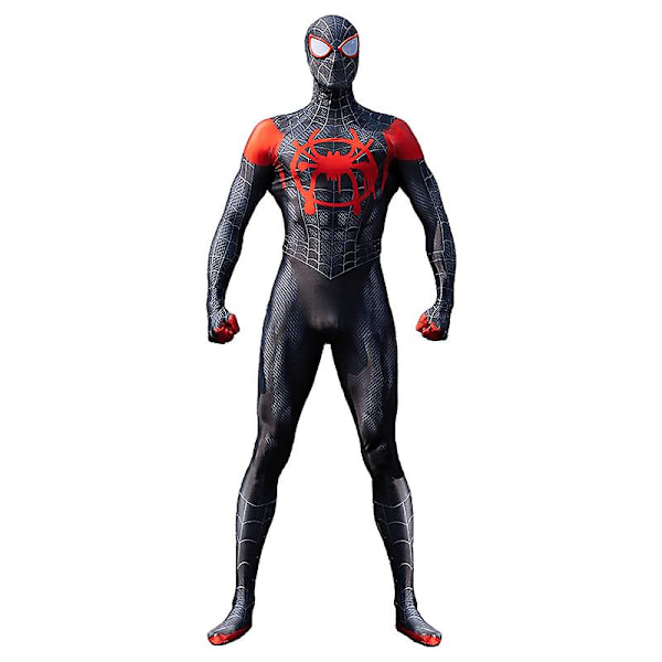 Miles Morales Spiderman Kostyymi Mask Spider Man Miles Morales Cosplay Hyppyhaalari Bodysuit Halloween Kostyymit Aikuisten Ja Lasten XL