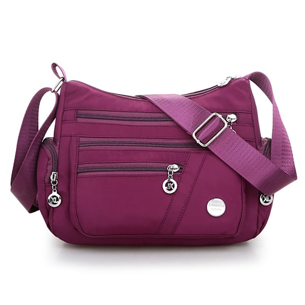 Vedenpitävä Nylon Muoti Naisten Olkalaukku Purple