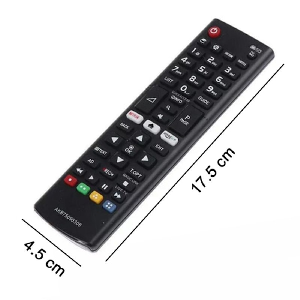 Universell fjernkontroll for LG TV AKB75095308 Svart