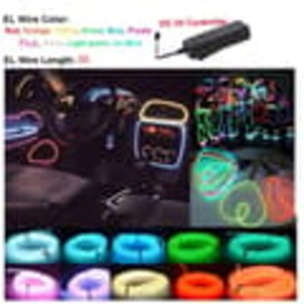 Batteridriven LED Glowstrip Neon Strip 3 Meter - Blå