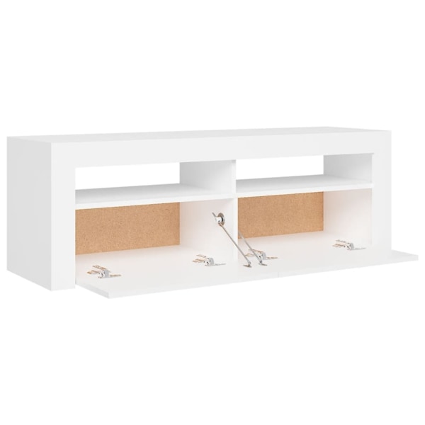 vidaXL TV-bord med LED-belysning hvid 120x35x40 cm White White