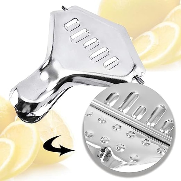 2 Pak Manuel Saftpresser i Rustfrit Stål Citronklemme Multifunktionel Manuel Citruspresser