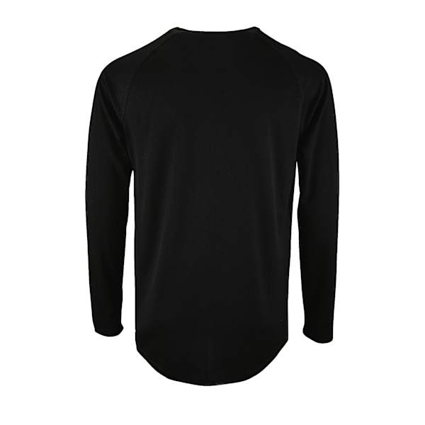 SOLS Herr Sporty Långärmad Performance T-Shirt S Svart Black S