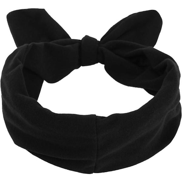 2-pack Retro Hårband Svart Röd Hårband Vintage Garn Hårband
