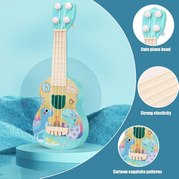 Barnukulele 26cm Barnukulele Gitarrleksak Dinosaurie