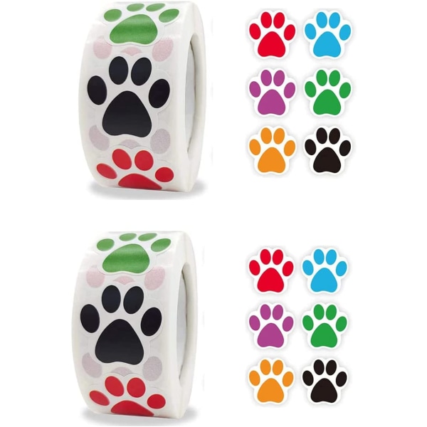 Paw prints animal stickers, dog paw prints parties, kennels