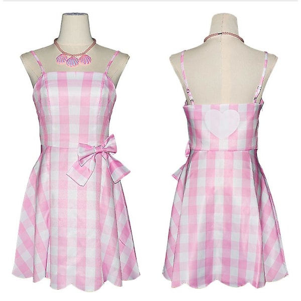 Barbie Kostym för Kvinnor Barbie Klänning Bedårande Rosa Dam Cosplay Flickor Kläder Kvinna Halloween Klassisk docka Rollspel Barbie Dress Up 3XL