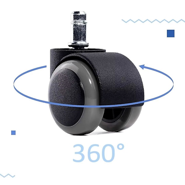 stk 360° Universalhjul for kontorstoler 11*22 mm