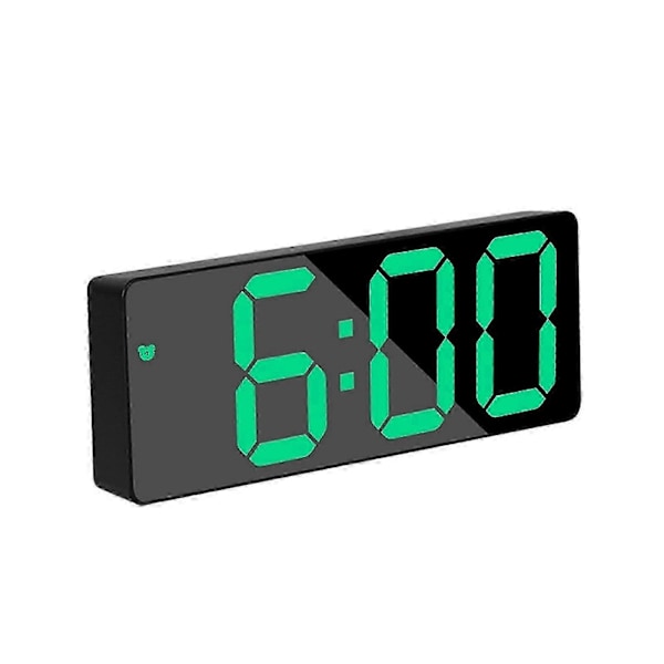 LED Elektronisk Väckarklocka med Dubbel Strömförsörjning och Röststyrning - Enkel Stil Klocka med Datum, Tid, Temperatur och Snooze-funktion {GKS} Red