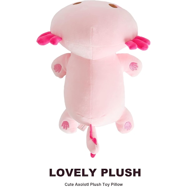 Onsoyours Søt Axolotl Plussj, Myk Stoffdyr Salamander Plussj Pute, Kawaii Plussj Leke for Barn (Grønn Axolotl, 13\") Pink