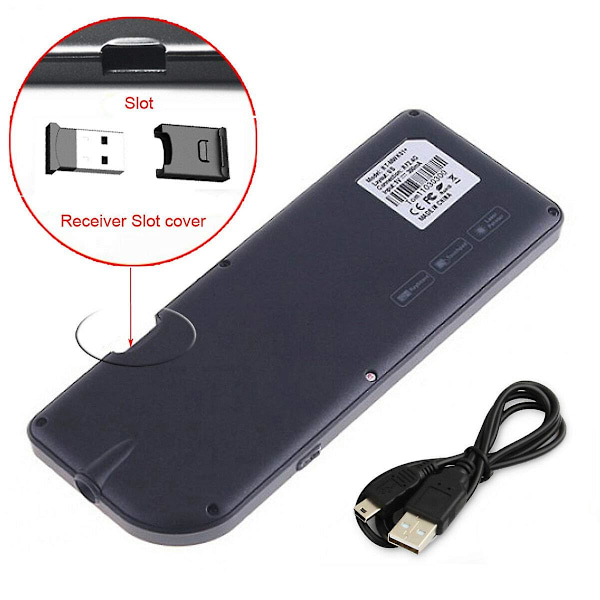 K02+ Trådlöst Bluetooth med Laser Rii Mini Tangentbord Pekplatta Mus för PC Laptop