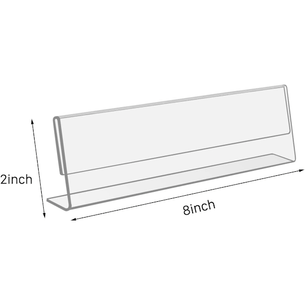 12-pack akryl 2x8 skrivbord namnskyltar