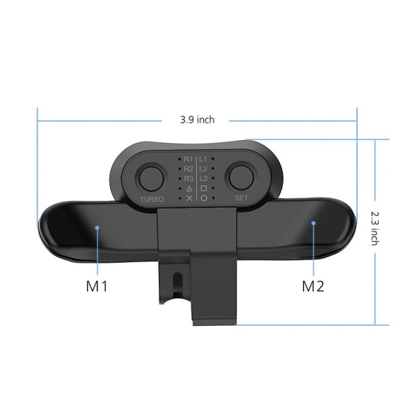 For Ps4 Utvidet Gamepad Tilbake Knapp Vedlegg Kontroller Padler For Dualshock4 Bakre Utvidelse Nøkler Med Turbo Tilbehør