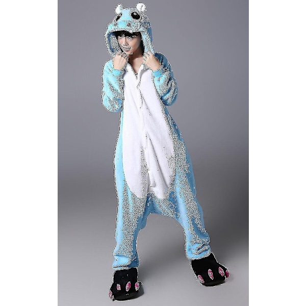 Halloween Unisex Onesie Kigurumi Fancy Dress Kostyme Hetter Pyjamas Soveklær - 9-1 - Perfet Hipp Hippo S for 150-160cm