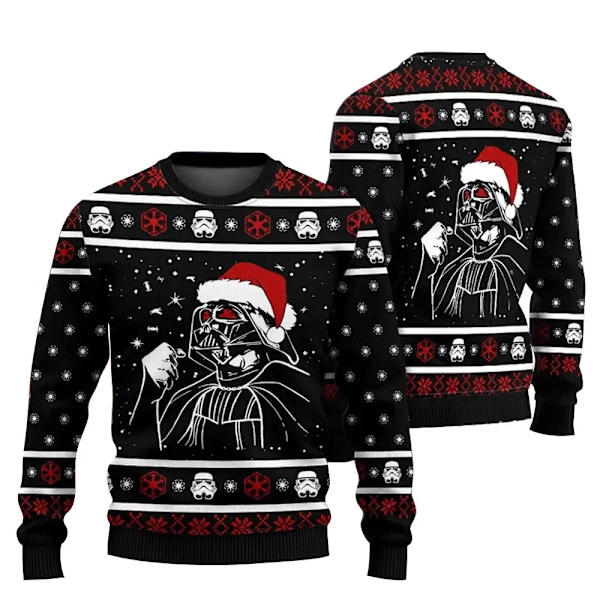 Santa Darth Vader Jul Ugly Sweater Star Wars The Mandalorian Mænd Trøje Tøj Efterår Vinter Dame Sweatshirt stil 5 style 5 L