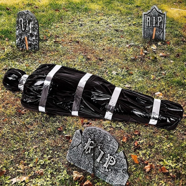 Corpse In Bag Grave Dead Body Haunted House Dekor Creepy Dead C