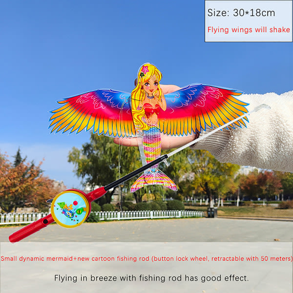 Dynamisk papegoja svalor örn drake med handtag barn flygande drake A5