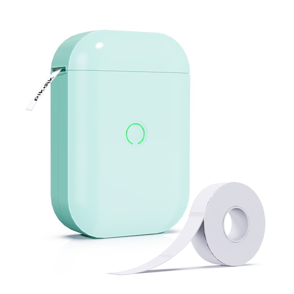 Bärbar Bluetooth mini termisk etikettskrivare kan anslutas till mobiltelefoner, fickskrivare green