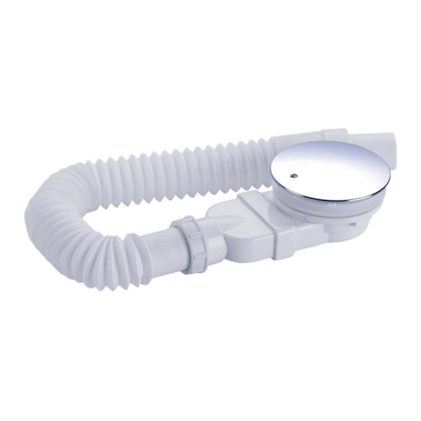 Extra platt duschbrunnsil 90 mm - Brunnsset för duschkar, duschvattenlås med luktlås, hårsil, flexibel slang