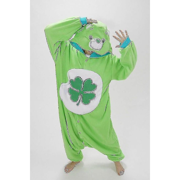 Halloween Unisex Onesie Kigurumi Fancy Dress Kostume Hoodies Pyjamas Sove Tøj-9-1 - Perfekt Lucky Bea Lucky Bear XL for 180-190cm