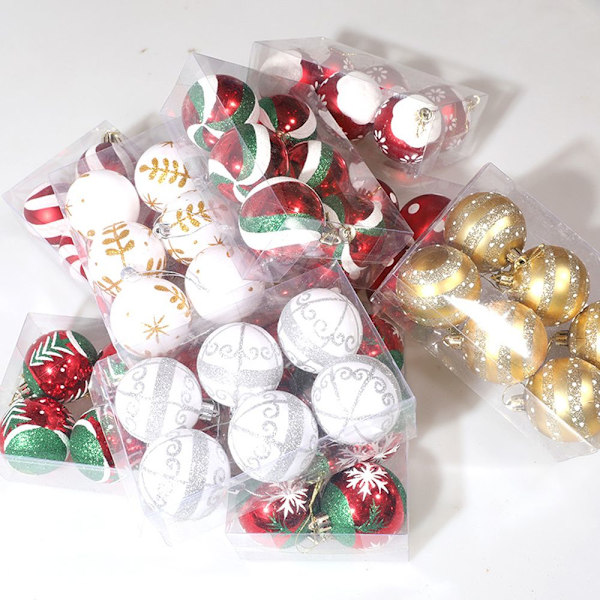 6CM 6 stk Ball Bauble Drop Pendant E - spot salg