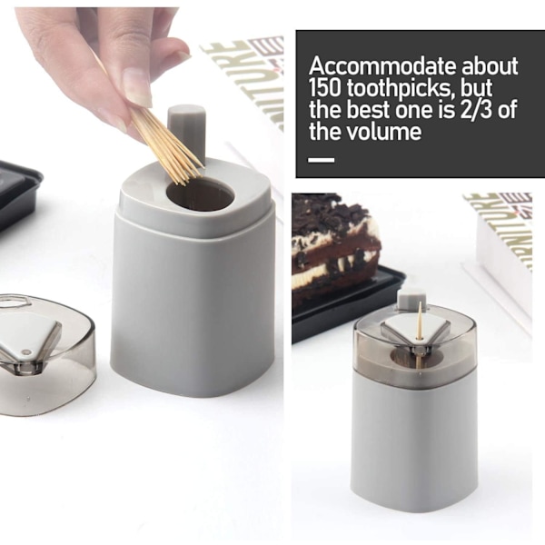 Tandstikholder Dispenser, Pop-Up Automatisk Tandstikholder, Tandstik Opbevaringsboks