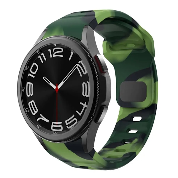 Silikonrem till Samsung Galaxy Watch 6 Classic 47mm 43mm/4 classic 46mm 42mm Armband Galaxy Watch 5/5pro 45mm/4/6 40mm 44mm Camouflage green Camouflage green watch 6 classic 47mm