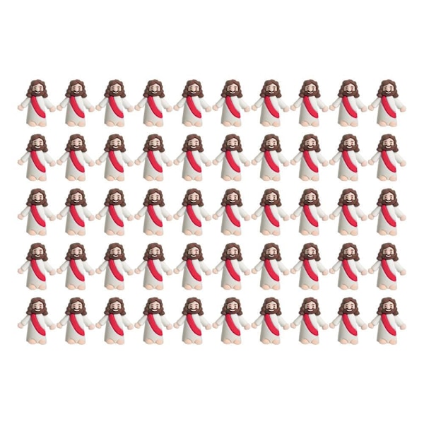 24-100X Mini] Jesusfigur för påskdekorationer, liten baby Jesusfigur red 24pcs