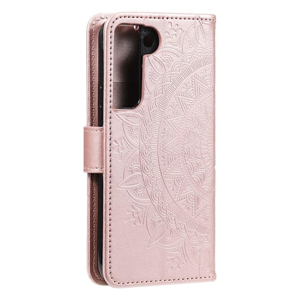 SKALO Samsung S22 Mandala Wallet Case - Rose Pink gold Rose gold