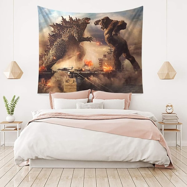 Eksklusiv Godzilla vægtæppe til væggen Godzilla Vs Kong Of The Monsters plakat temafestartikler