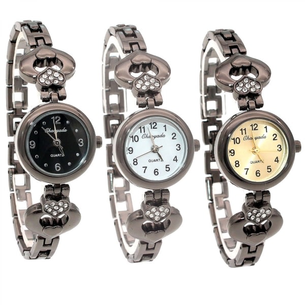 Quartz watch flickor temperament 3 delar set