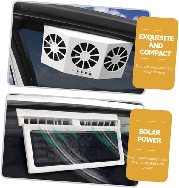 Bilkøler Solar Bilventilator Køleventilatorer Bilventilator Bagsæde Automatisk Ventilator