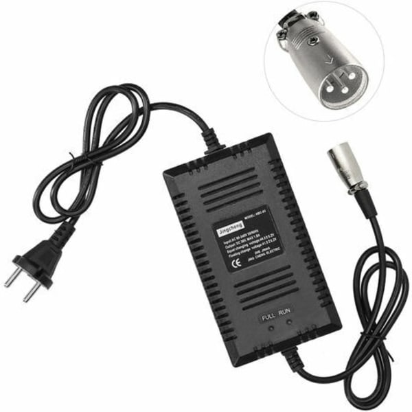 Smart oplader til elcykler og løbehjul, 36V XLR hoved (type A stik)
