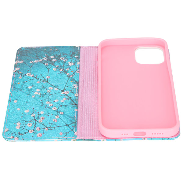PU Læder Wallet Case med Kortlommer og Magnetisk Knap Cover til Iphone 12 Pro
