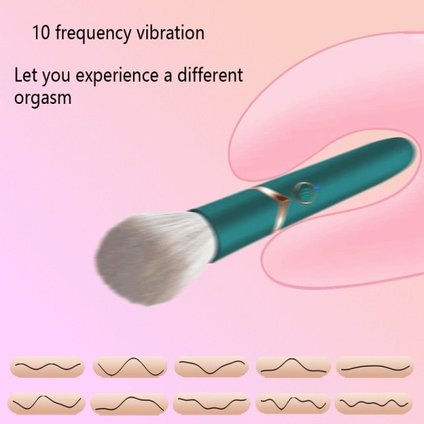 Kuglevibrator til kvinder Makeupbørste Vibrator Klitoris Nipple Stimulator G-punkts Massager Orgasm Sexlegetøj