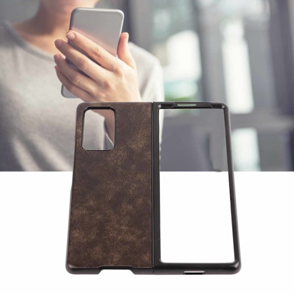 Nahkainen puhelinkotelo Samsung Galaxy Z Fold 2:lle, suojakotelo, putoamissuoja (vihreä)