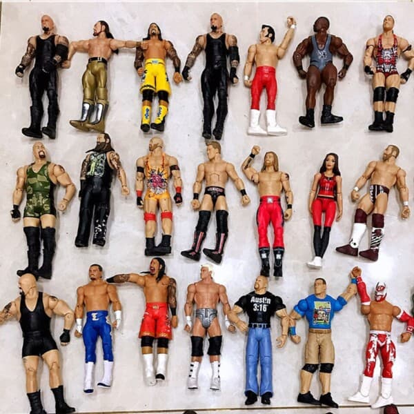 Original Wrestler actionfigurer Multi-led Sort Mand model Figur legetøj[GKS]